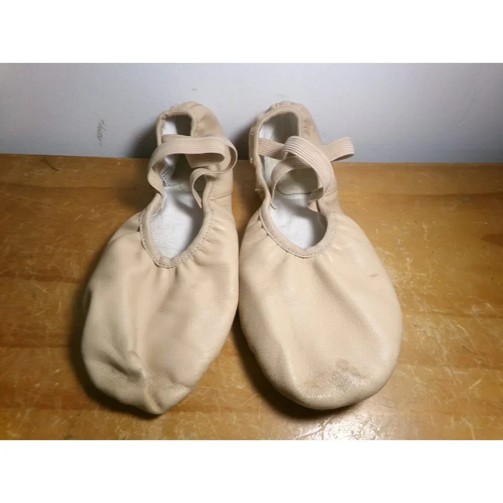 Pre-Owned Dance Ballet Shoes Danz N Motion 357 8M Adult Pink Leather Split Sole